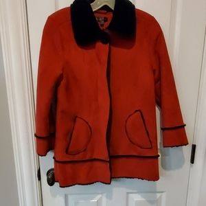 Suede winter coat
